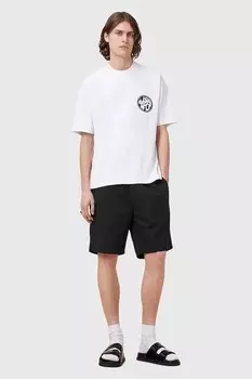 Шорты с добавлением льна HANBURY Allsaints, черный