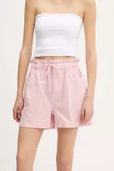 Шорты с добавлением льна Tommy Jeans, розовый