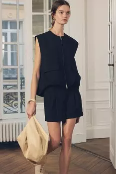 Шорты с дротиками ZARA, черный