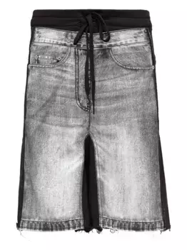 Шорты с джинсовыми вставками Open YY, черный