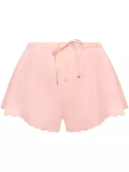 Шорты с фестонами Victoria Beckham, розовый