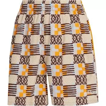 Шорты с геометрическим узором Adidas Originals, Gray Brown Tan