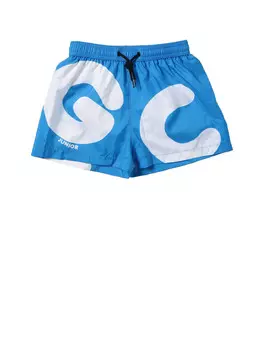 Шорты с голубым логотипом Gcds