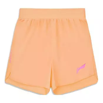 Шорты с графическим принтом для бега Li-Ning, оранжевый
