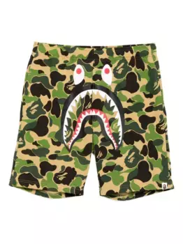 Шорты с графичным принтом A BATHING APE, зеленый