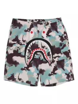 Шорты с камуфляжным принтом A BATHING APE, синий