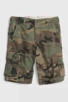 Шорты с камуфляжным принтом Gap, зеленый