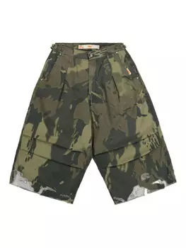 Шорты с камуфляжным принтом Rick Owens DRKSHDW, зеленый