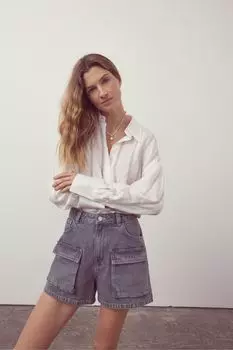 Шорты с карманами-карго Mint Velvet, серый