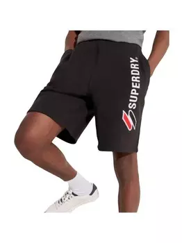 Шорты с классическим логотипом Superdry, черный