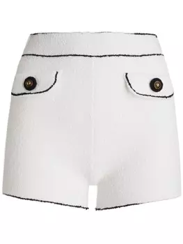 Шорты с контрастной отделкой Moschino, белый