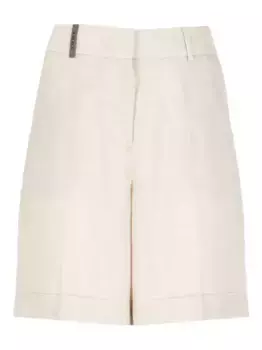 Шорты с кожаными вставками Peserico, нейтральный