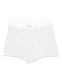 Шорты с кристаллами A Paper Kid, белый