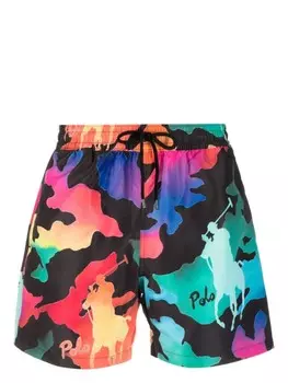 Шорты с кулиской и графичным принтом Polo Ralph Lauren, черный