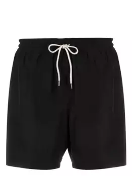 Шорты с кулиской и нашивкой-логотипом POLO RALPH LAUREN, черный