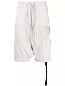 Шорты с кулиской и низким шаговым швом Rick Owens DRKSHDW, нейтральный