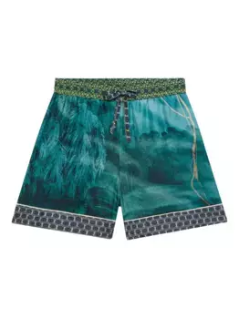 Шорты с кулиской и принтом Pierre-Louis Mascia, зеленый