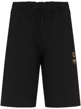 Шорты с кулиской и вышивкой DOLCE & GABBANA, черный