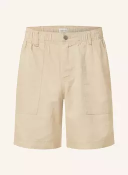Шорты с льном Calvin Klein Jeans, бежевый