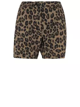 Шорты с леопардовым принтом ASPESI, коричневый
