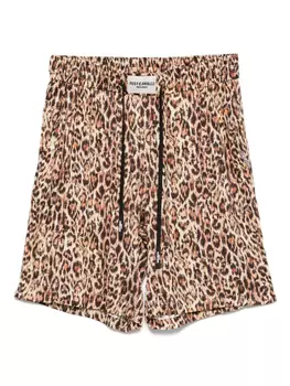 Шорты с леопардовым принтом Just Cavalli, коричневый
