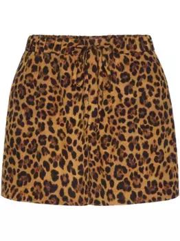 Шорты с леопардовым принтом VALENTINO GARAVANI, коричневый