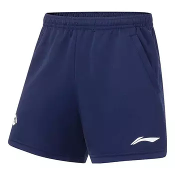 Шорты с логотипом для бадминтона тренировочные шорты Li-Ning, синий