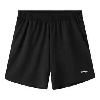 Шорты с логотипом для настольного тенниса трикотажные шорты Li-Ning, черный