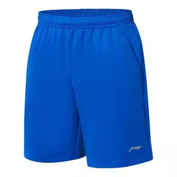 Шорты с логотипом для настольного тенниса трикотажные шорты Li-Ning, синий