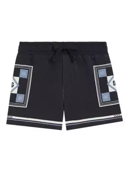 Шорты с логотипом Dolce & Gabbana Kids, синий