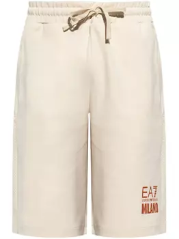 Шорты с логотипом Ea7 Emporio Armani, нейтральный