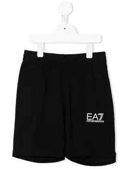 Шорты с логотипом Emporio Armani Kids, черный