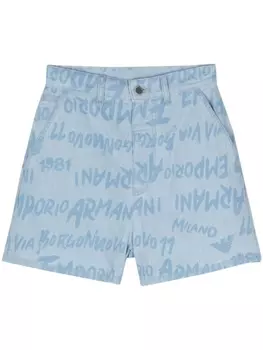 Шорты с логотипом Emporio Armani, синий