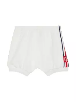 Шорты с логотипом GG Gucci Kids, белый