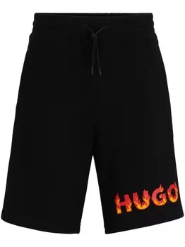 Шорты с логотипом HUGO, черный