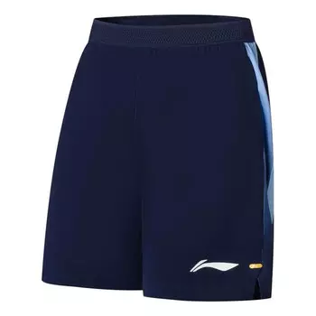 Шорты с логотипом и принтом для бадминтона Li-Ning, синий