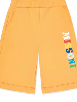 Шорты с логотипом Missoni Kids, оранжевый
