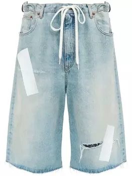 Шорты с логотипом MM6 Maison Margiela, синий