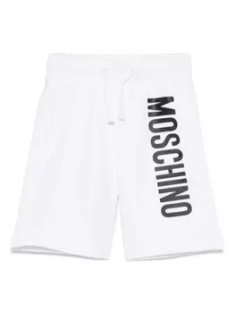 Шорты с логотипом Moschino Kids, белый