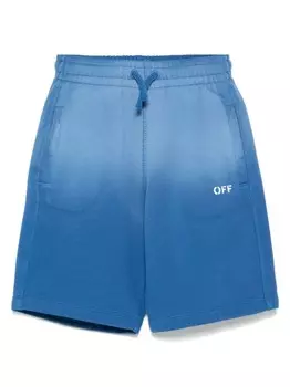 Шорты с логотипом Off-White Kids, синий