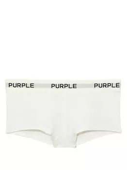 Шорты с логотипом Purple Brand, белый