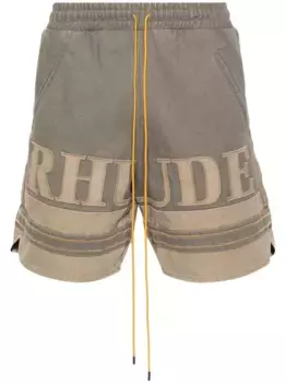 Шорты с логотипом RHUDE, зеленый
