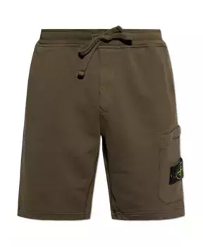 Шорты с логотипом Stone Island, коричневый