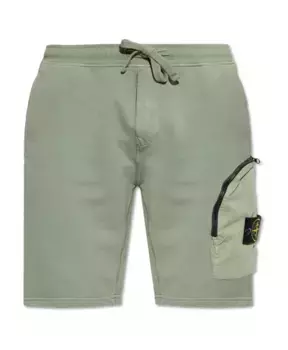 Шорты с логотипом Stone Island, зеленый