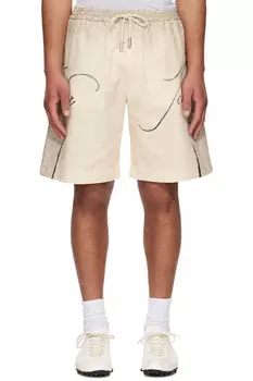 Шорты с множеством татуировок Jean Paul Gaultier, экрю