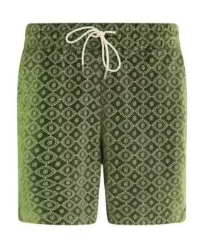 Шорты с монограммой Drole De Monsieur, зеленый