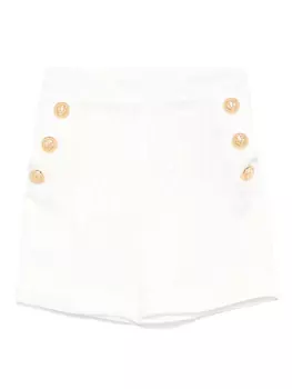Шорты с монограммой PB Balmain Kids, белый