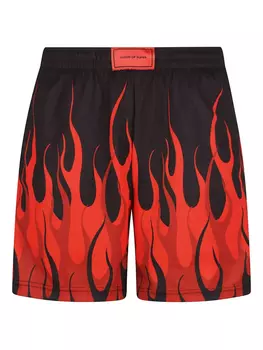 Шорты с мотивом пламени Vision Of Super, черный