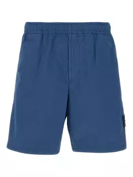 Шорты с нашивкой-логотипом Stone Island, синий