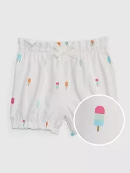 Шорты с органическим рисунком Gap, белый